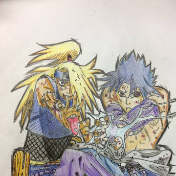 デイダラvsサスケ！！
