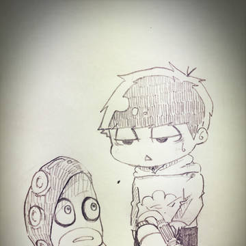 一松とスプラトゥーンのタコ