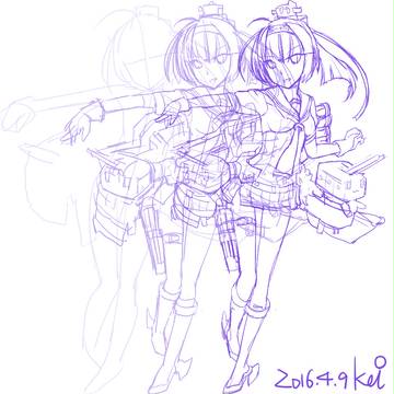 252枚目「艦これ　駆逐艦　秋月」