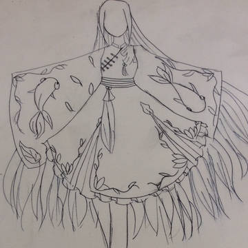线稿 古风