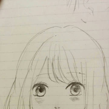 手描き女の子(*^_^*)