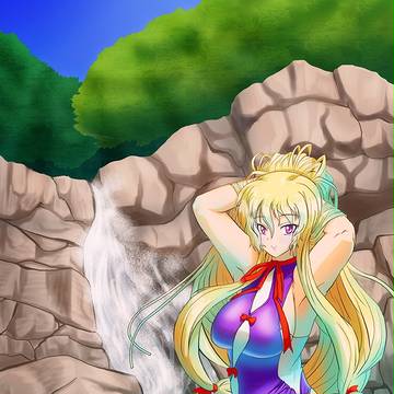 水辺で誘うゆかりん