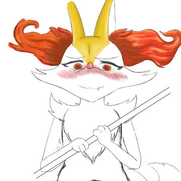 Embarrassed Braixen v2[WIP]