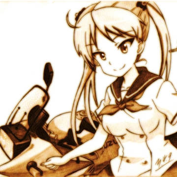 鈴乃木凛と刀を描いてみました
