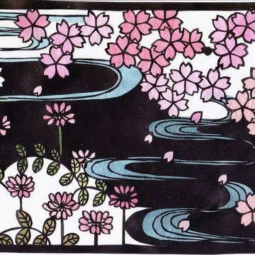 桜と蓮華草