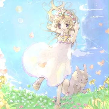 花畑を走り抜けて。