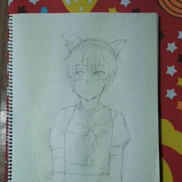 猫耳メイド黒カネキ君ver