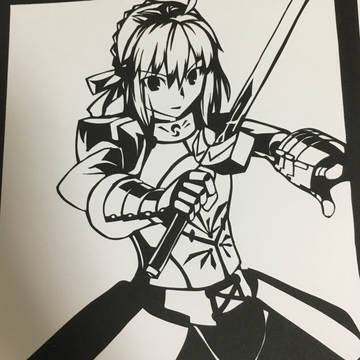 セイバー 切り絵