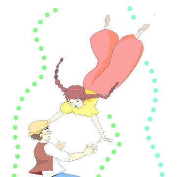 空から女の子が