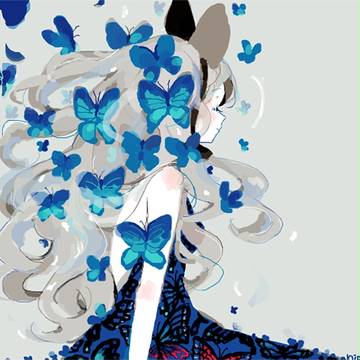 幸せの青い蝶