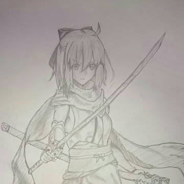 fate 沖田総司(桜セイバー) 模写