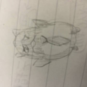 黒ぴにゃこら太 (授業中の落書き)