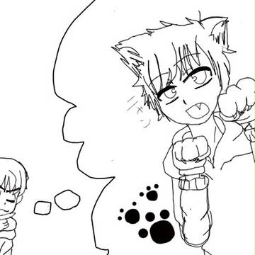 色松線画