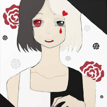 女孩与花