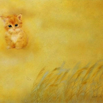 猫とススキ(秋)