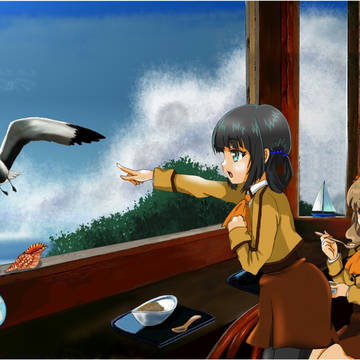 凪あす(カフェ&ホール天女座さん用イラスト)