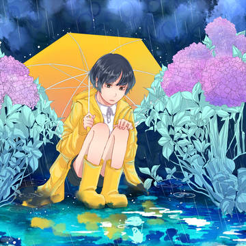 雨と少年
