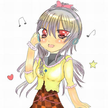 ヘッドフォン女子