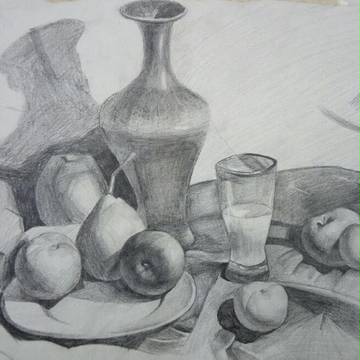 素描静物