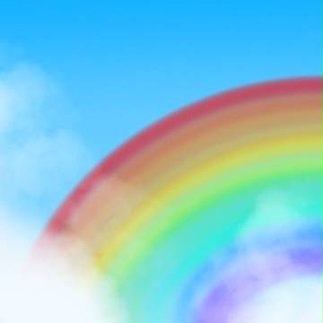 虹と青空