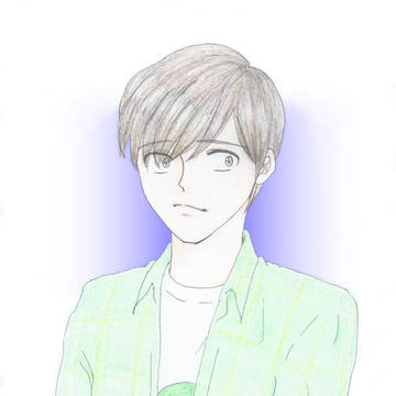自分絵でチョロ松を描いてみた♪
