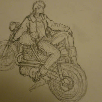 バイクと女性