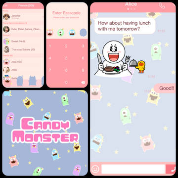 LINE着せかえ『キャンディーモンスター』