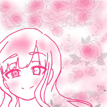 ピンク色の