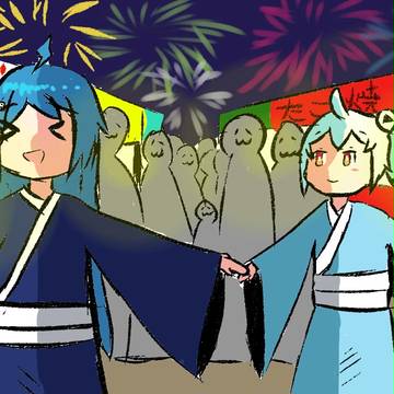 bilibili娘と花火大会