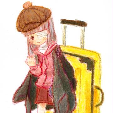 スーツケースと幼女