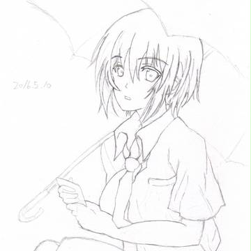 雨の中のスマホいじり(途中)