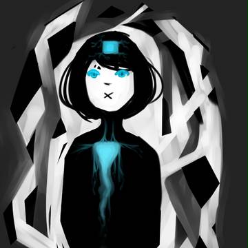 Black and blue girl