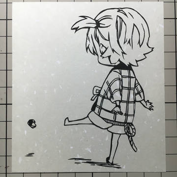 【切り絵】なるの靴けり