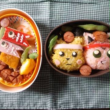 【キャラ弁】 ピカチュウ・プリン＆こいのぼり弁当