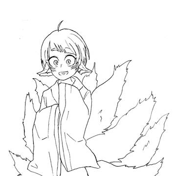自分絵で妖怪松