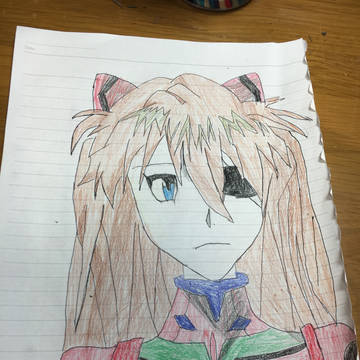 色塗り中アスカ
