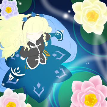 水に浮かぶ花