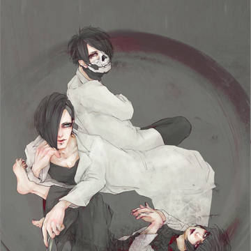黒百合と影