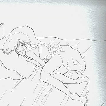 ベッドに寝転んで誘惑する女の子