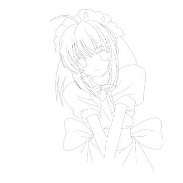 途中で面倒になった真っ白な絵…
