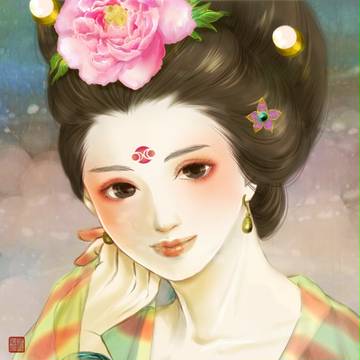唐代女性の眉化粧法