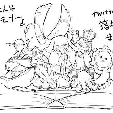 左門くんは時々ツイッターまとめされる。４（白黒イラスト＋漫画）