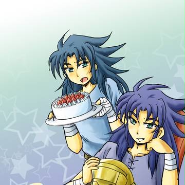 2016年双子座、お誕生日おめでとうイラスト