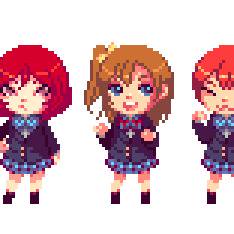 μ's sprites
