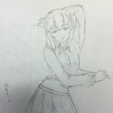 逸見エリカの謎のポーズ