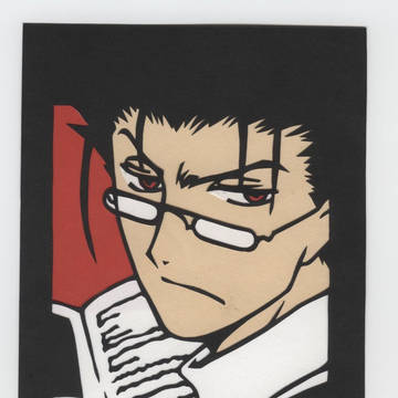 [切り絵]知的眼鏡、黒鋼！[ツバサ]