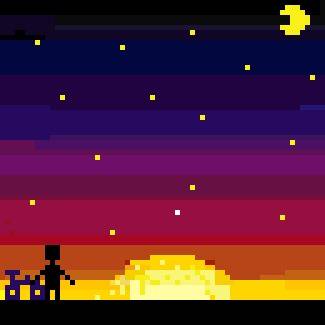 空と共に ドット絵 フォローしているとあるお方をイメージ