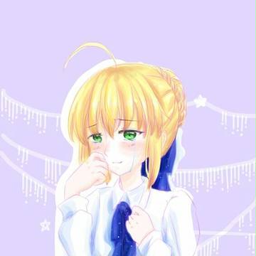 泪中带笑。