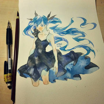 落書き 水彩