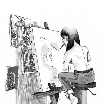 手を描いている